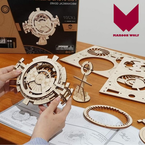 MW. Creative Perpetual wooden calendar  - Building Kits - Gift.