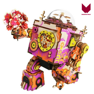 MW. Music Box 3D Puzzle DIY Limited Edition Colorful Robot Wooden kit - 2019