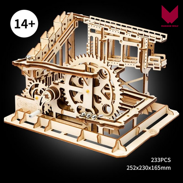 MW. Wooden Cog Coaster Magic Creative Marble Run Game  - Building Kits