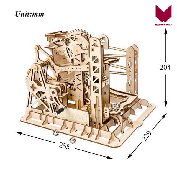 MW. Wooden Lift Coaster Magic Creative Marble Run Game - Building Kits