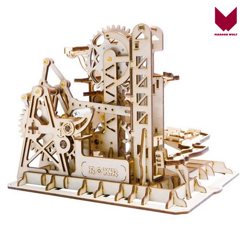 MW. Wooden Tower Coaster Magic Creative Marble Run Game - Building Kits