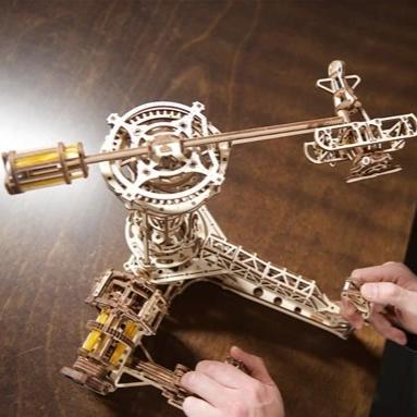 MW. Wooden Mechanical Assembly of Birthday Gifts for Pilots Gift Model