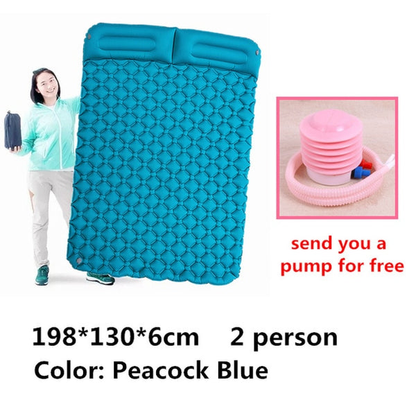 Inflatable Mattress Tent Cushion Air Camping Mats - Soft Moistureproof