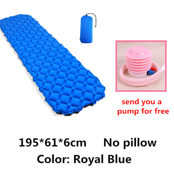 Inflatable Mattress Tent Cushion Air Camping Mats - Soft Moistureproof