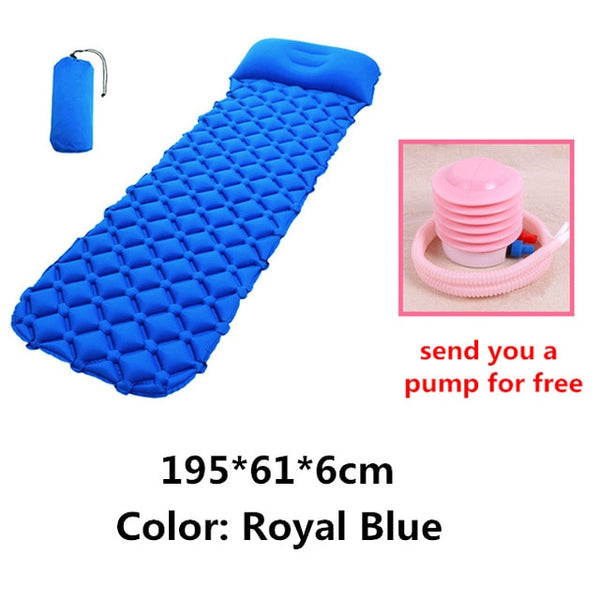 Inflatable Mattress Tent Cushion Air Camping Mats - Soft Moistureproof