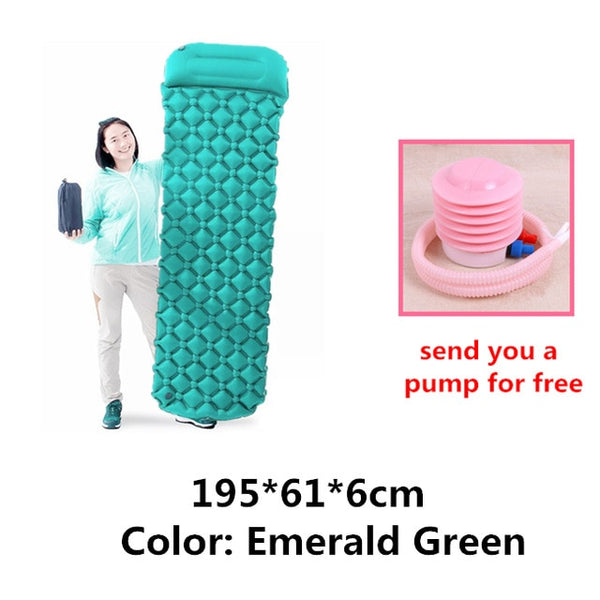 Inflatable Mattress Tent Cushion Air Camping Mats - Soft Moistureproof