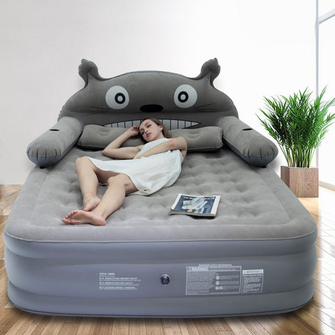 Cartoon inflatable double increase thick air cushion outdoor portable bed