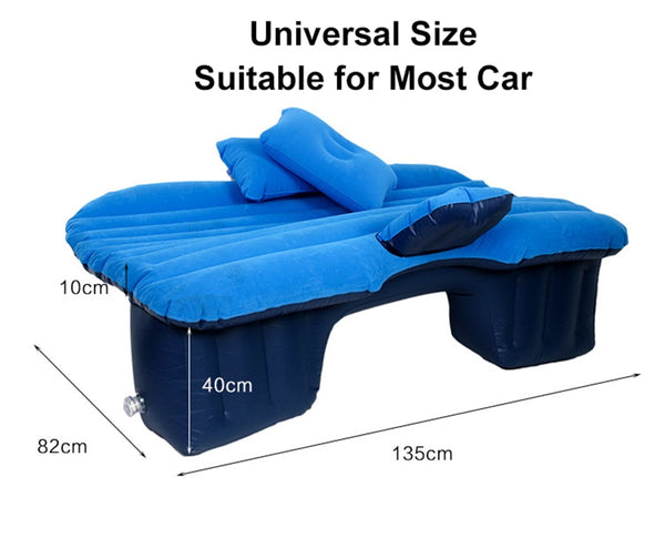 Inflatable Travel Mattress Bed for Car Back Seat - Sofa Pillow Outdoor Camping