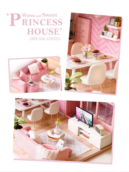 DIY DollHouse Wooden doll Houses Miniature  Furniture Kit - L026