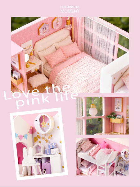 DIY DollHouse Wooden doll Houses Miniature  Furniture Kit - L026