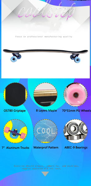 Dancing Long board Skateboard - Freestyle Street Road Skateboard