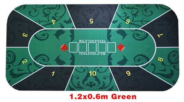 Deluxe Suede Rubber Poker Tablecloth with Flower Pattern Casino Set Board