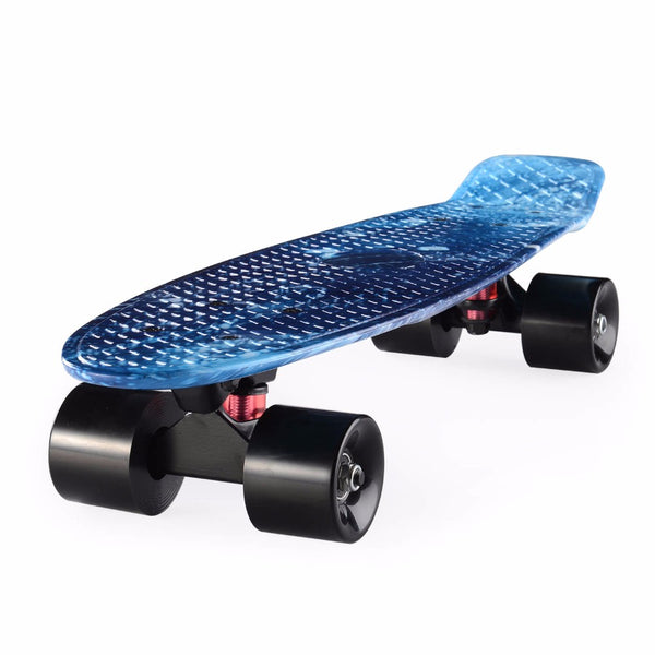 22 inch Cruiser Penny Skateboard - Graphic Galaxy Complete - Led Light