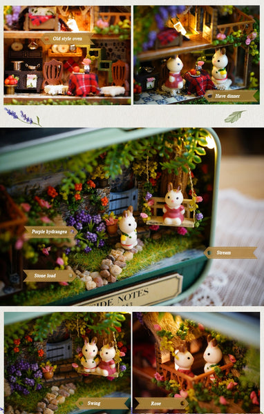 CUTE ROOM Doll House Furnitures Box DIY Model Miniatures Wooden Dollhouse