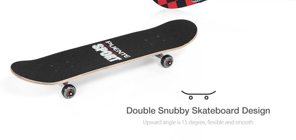 Double Snubby Maple Skateboard - 5 Inches Magnesium Aluminum Alloy Truck