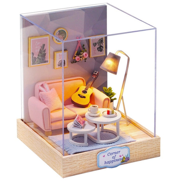 Diy Miniature 3D Wooden Miniaturas Dollhouse Furniture Toys -  H013