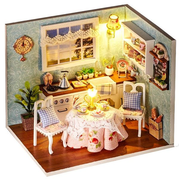 Diy Miniature 3D Wooden Miniaturas Dollhouse Furniture Toys -  H013