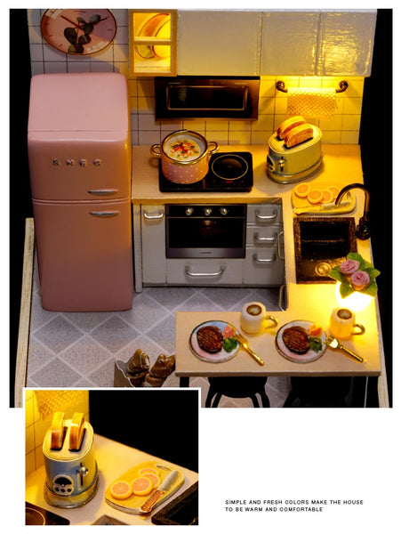 Diy Miniature 3D Wooden Miniaturas Dollhouse Furniture Toys -  H013