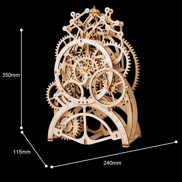 DIY 3D Wooden Puzzle Model Toys Assembly Mechanical Gear Drive Toys