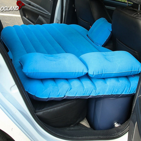 Inflatable Travel Mattress Bed for Car Back Seat - Sofa Pillow Outdoor Camping