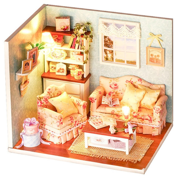 Diy Miniature 3D Wooden Miniaturas Dollhouse Furniture Toys -  H013