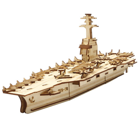 3D wooden ship model warship carrier DIY - 3D puzzle