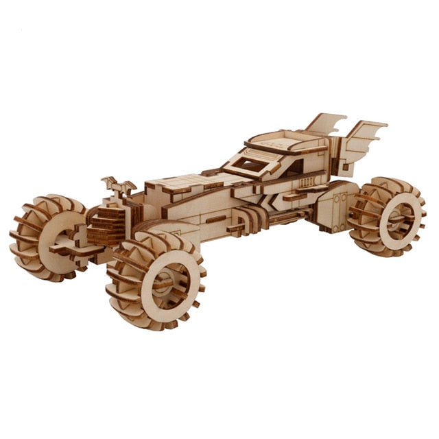 3D wooden car model carrier diy 3d puzzle