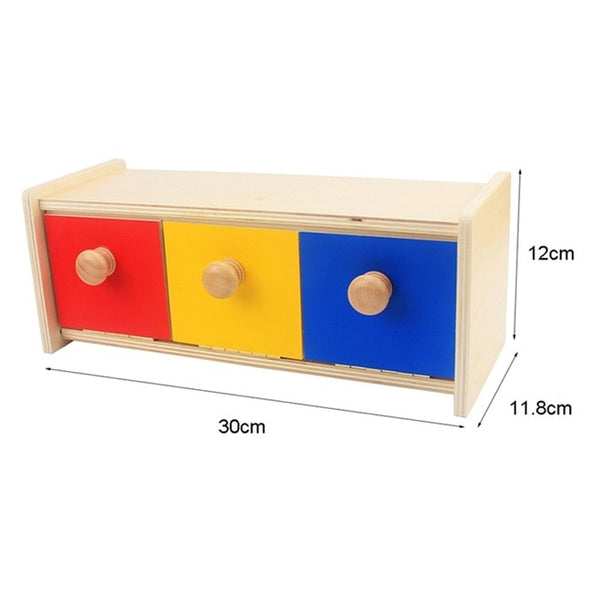 Imbucare Box - Box Coin Wooden Vertical Horizontal Discs Basic & Life Toys Hand & Feet Finders