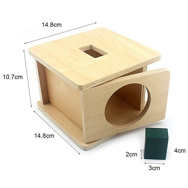 Imbucare Box - Box Coin Wooden Vertical Horizontal Discs Basic & Life Toys Hand & Feet Finders