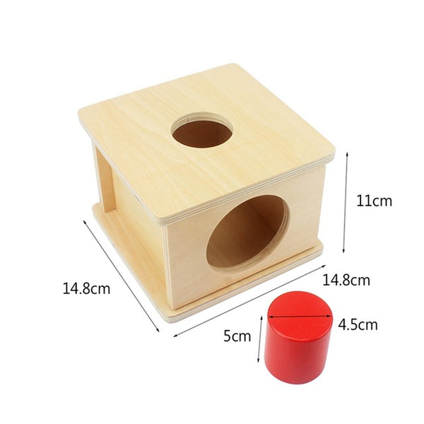 Imbucare Box - Box Coin Wooden Vertical Horizontal Discs Basic & Life Toys Hand & Feet Finders