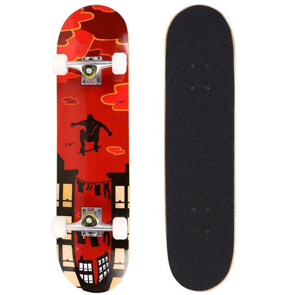 Fashion PRO Print Wood board +PU wheels Complete Deck Skateboard