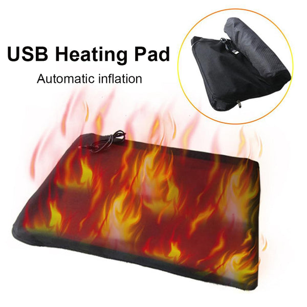 Outdoor Winter Fishing Heating Inflatable Cushion  -USB Automatic Carbon Fiber seat