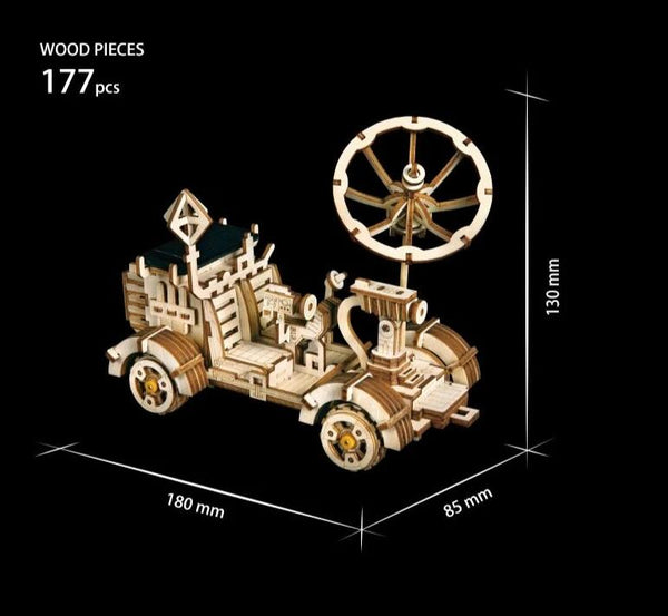 Wooden Solar Energy Powered 3D Moveable Space Hunting DIY Model - LS402