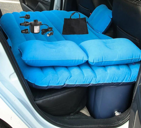 Inflatable Travel Mattress Bed for Car Back Seat - Sofa Pillow Outdoor Camping