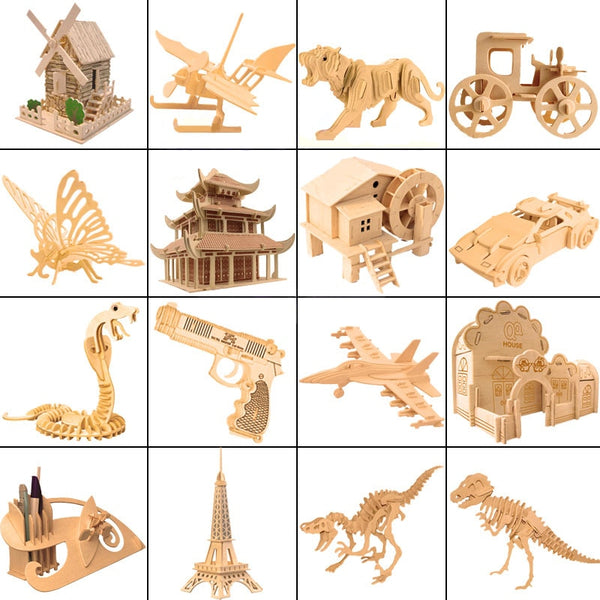 3D Three-dimensional Wooden Mosaic Wood Simulation for Children