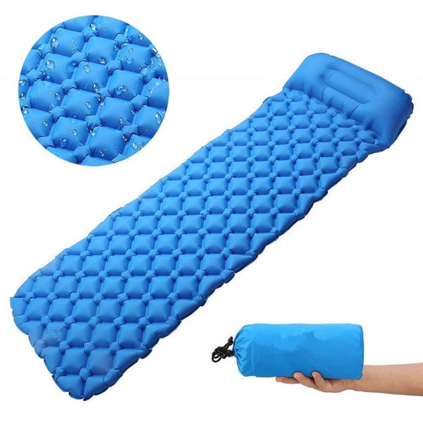 Outdoor Inflatable Sleeping Pad Inflatable Air Cushion - Camping Mat with Pillow