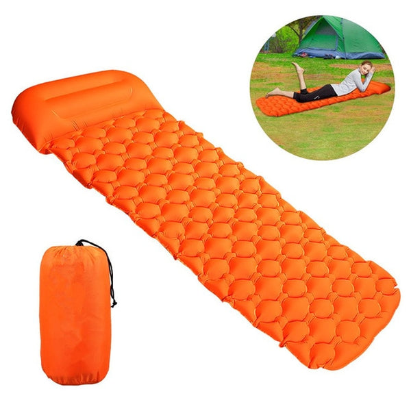 Outdoor Inflatable Sleeping Pad Inflatable Air Cushion - Camping Mat with Pillow