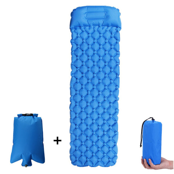 Outdoor Inflatable Sleeping Pad Inflatable Air Cushion - Camping Mat with Pillow