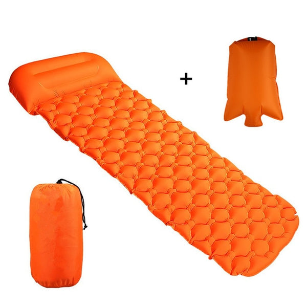 Outdoor Inflatable Sleeping Pad Inflatable Air Cushion - Camping Mat with Pillow