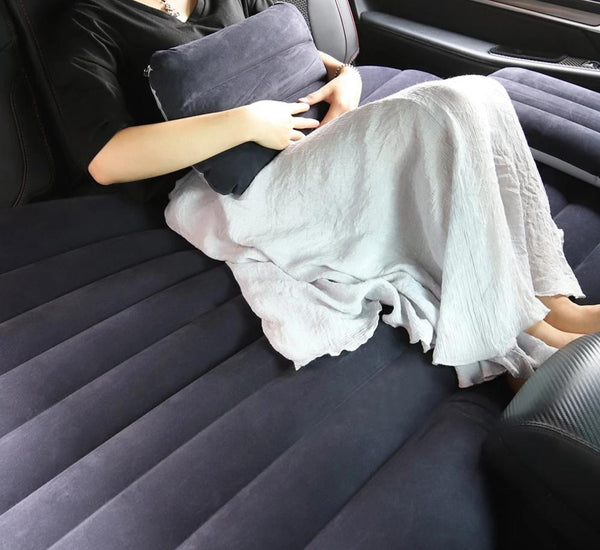 Universal Car Air Inflatable Travel Mattress Bed for Back Seat Multi functional Sofa Pillow