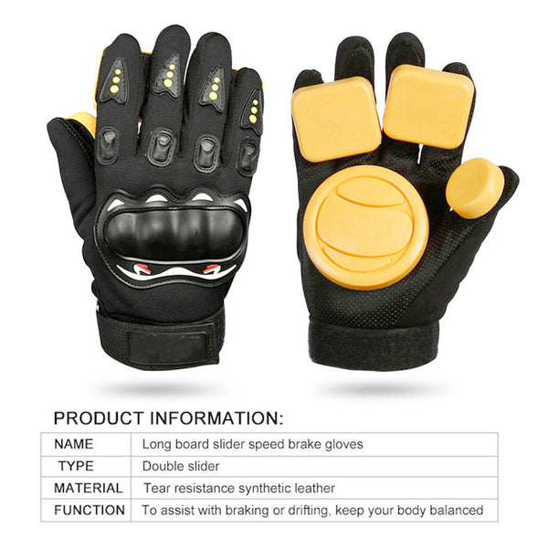 Longboard Skateboard Gloves - Palm Sliding Protective