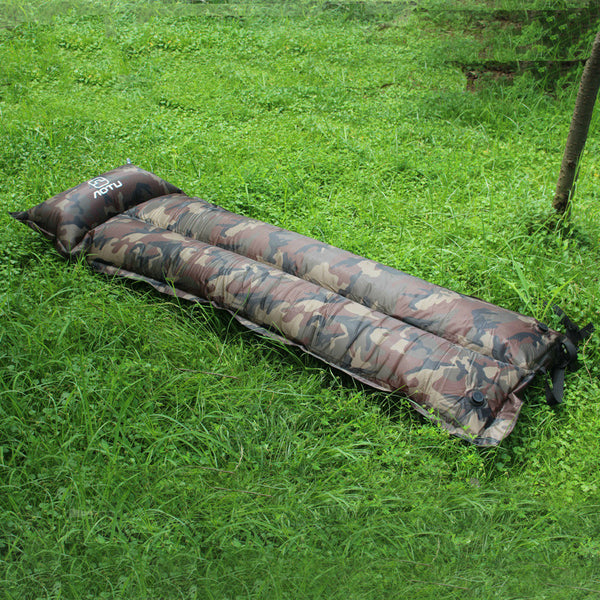 Outdoor automatic inflatable pad tent mat camping moisture-proof camouflage Beach air mattress bed