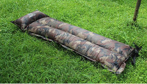 Outdoor automatic inflatable pad tent mat camping moisture-proof camouflage Beach air mattress bed