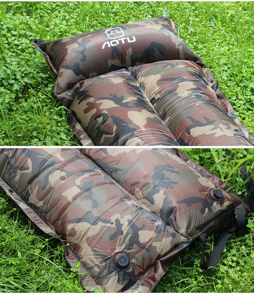 Outdoor automatic inflatable pad tent mat camping moisture-proof camouflage Beach air mattress bed