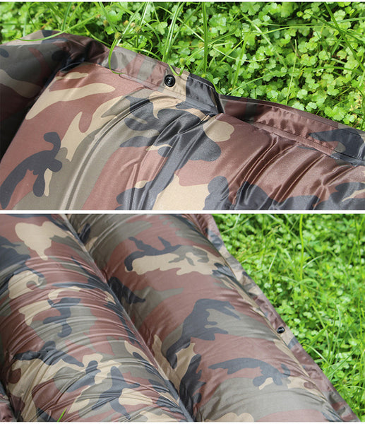 Outdoor automatic inflatable pad tent mat camping moisture-proof camouflage Beach air mattress bed