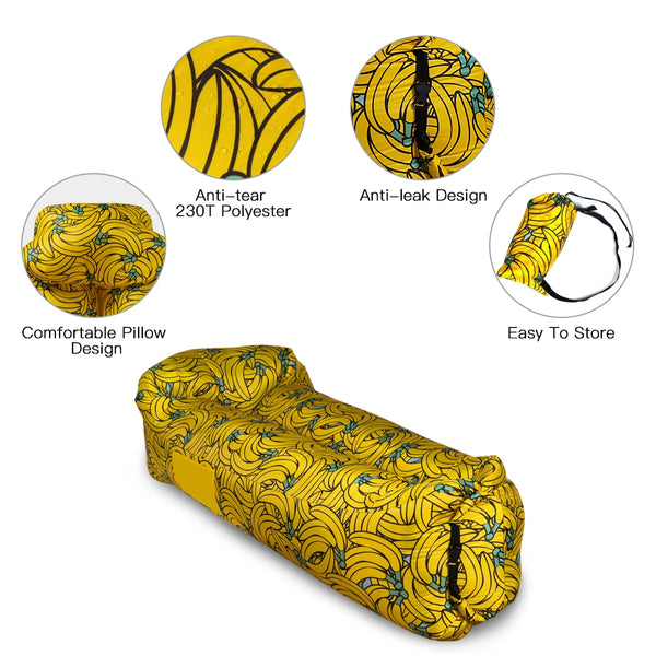 Portable Air Beds Camping Mat Lazy Bag Inflatable Air Sofa Couch