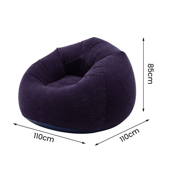 Large Lazy Inflatable Sofa Chairs PVC Lounger Seat Bean Bag