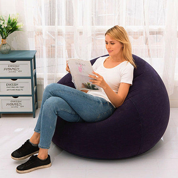 Large Lazy Inflatable Sofa Chairs PVC Lounger Seat Bean Bag