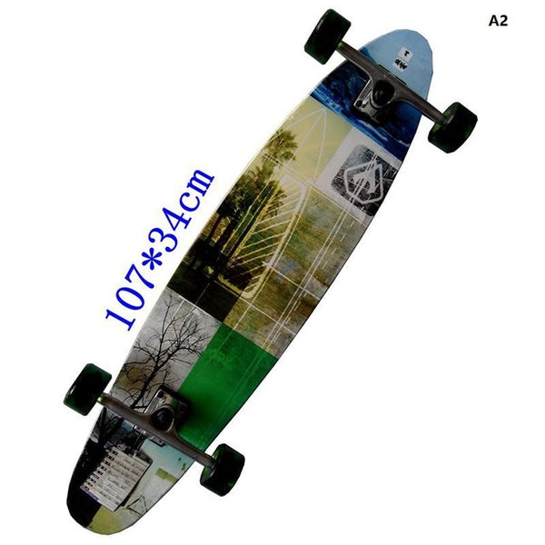 Longboard - Surfboard Old School Cruiser single kick Skateboard - 2020