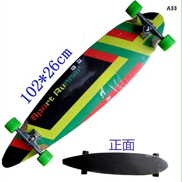 Longboard - Surfboard Old School Cruiser single kick Skateboard - 2020